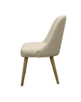 Genoa Natural Linen Dining Chair Hawthorne Group