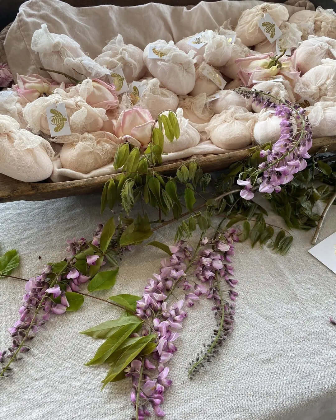 Rose Coton Gauze Wrapped Soap Scent of Provence