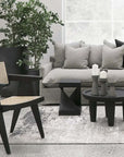 Safari Black Round Coffee Table Hawthorne Group