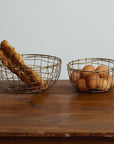 Shallow Round Wire Basket Fog Linen