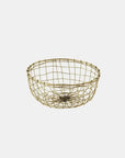 Shallow Round Wire Basket Fog Linen