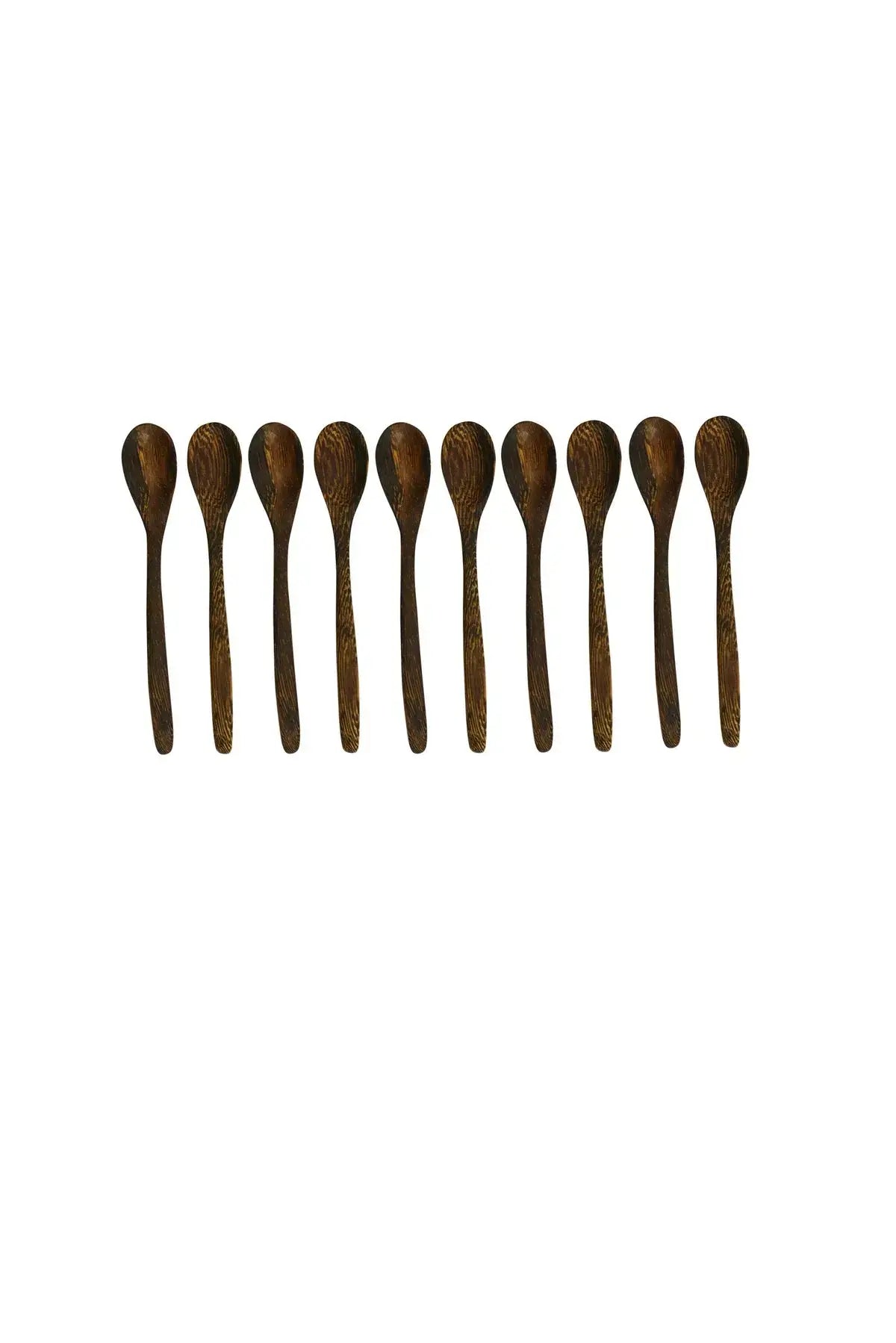 Small Round Dark Salt Spoon May Time