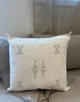 Snow & Grey Cactus Silk Cushion Aztec House