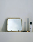 Square Brass Framed Mirror Fog Linen
