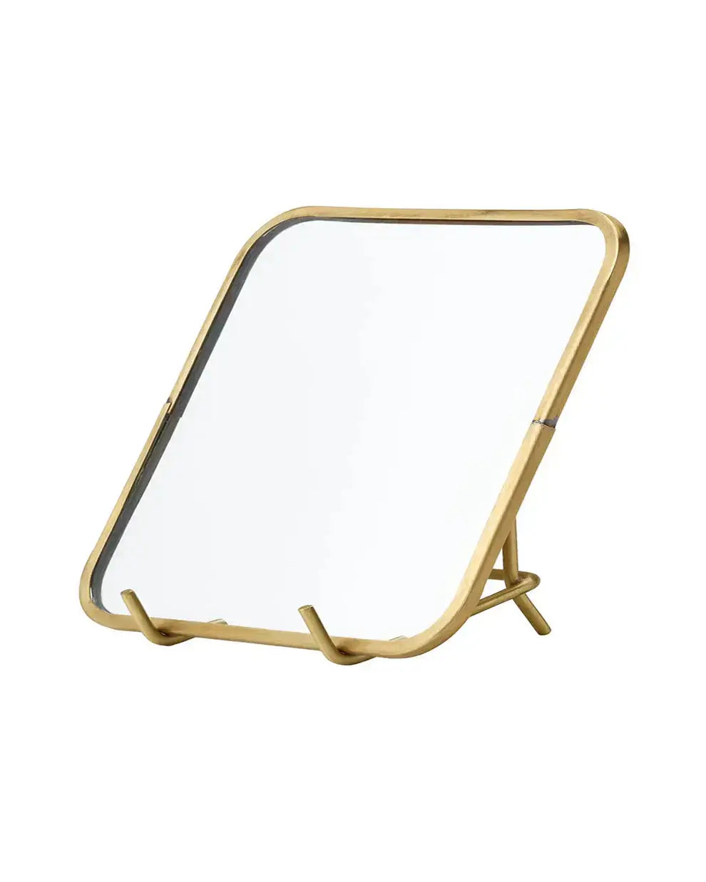 Square Brass Framed Mirror Fog Linen