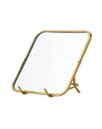 Square Brass Framed Mirror Fog Linen