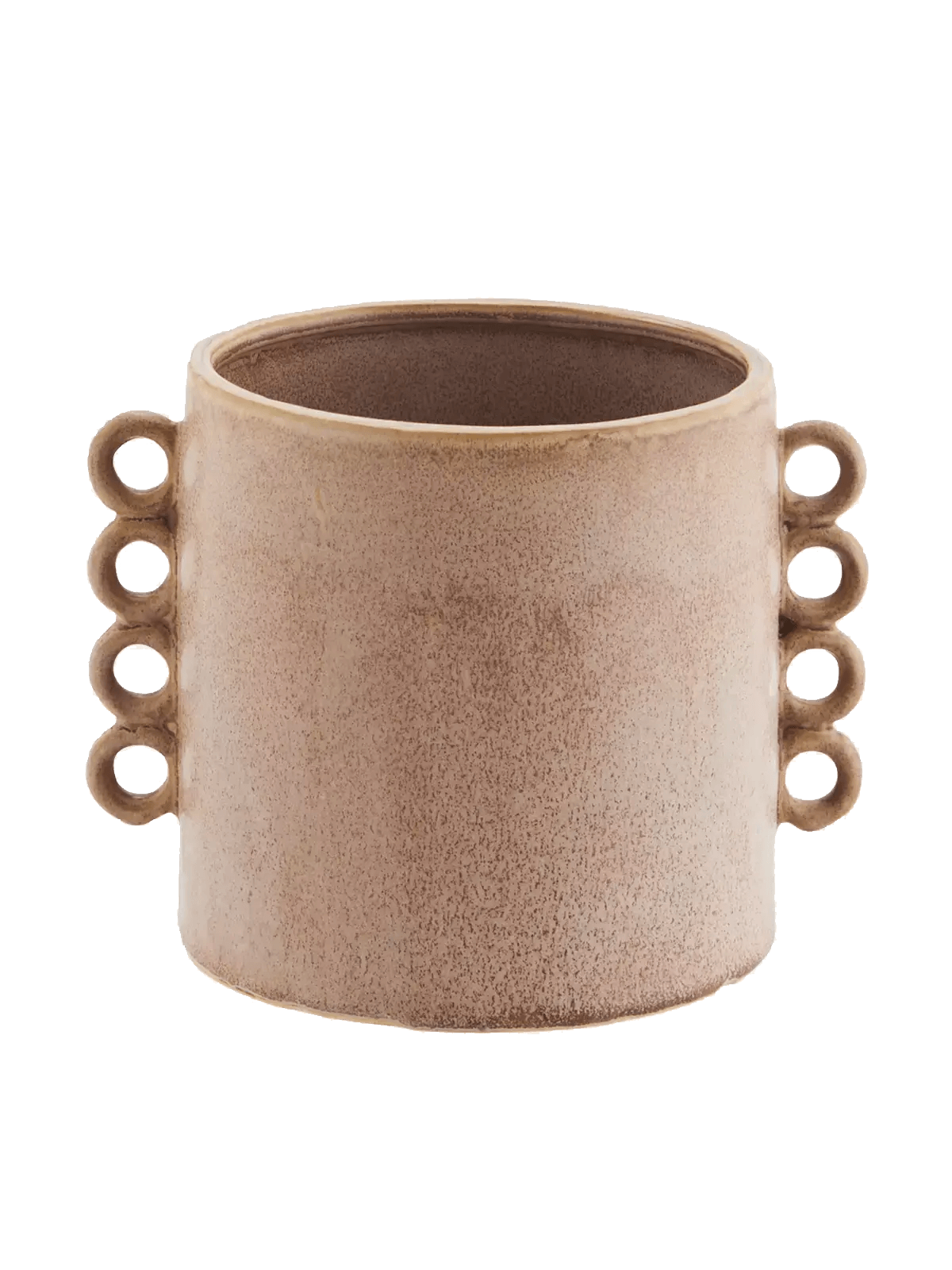 Stoneware Flower Pot w/rRuffles Wooden Horse