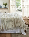 Striped Linen Cotton Bed Cover French Country Collections