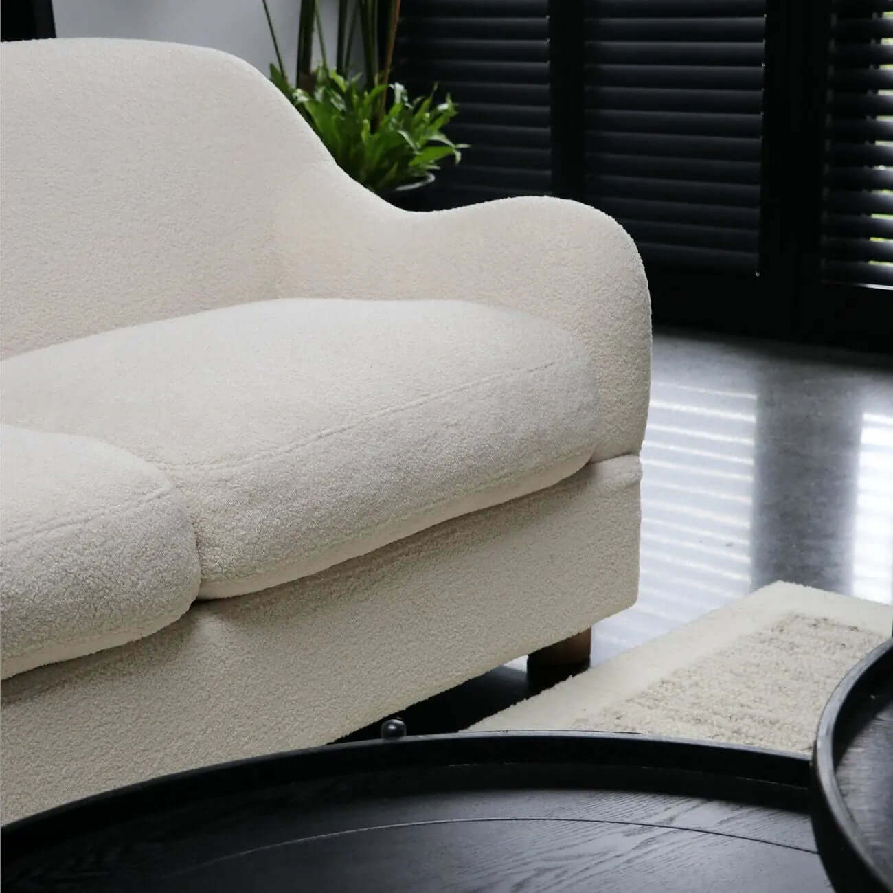 Teddy Cream Shearling 3 Seater Sofa Hawthorne Group