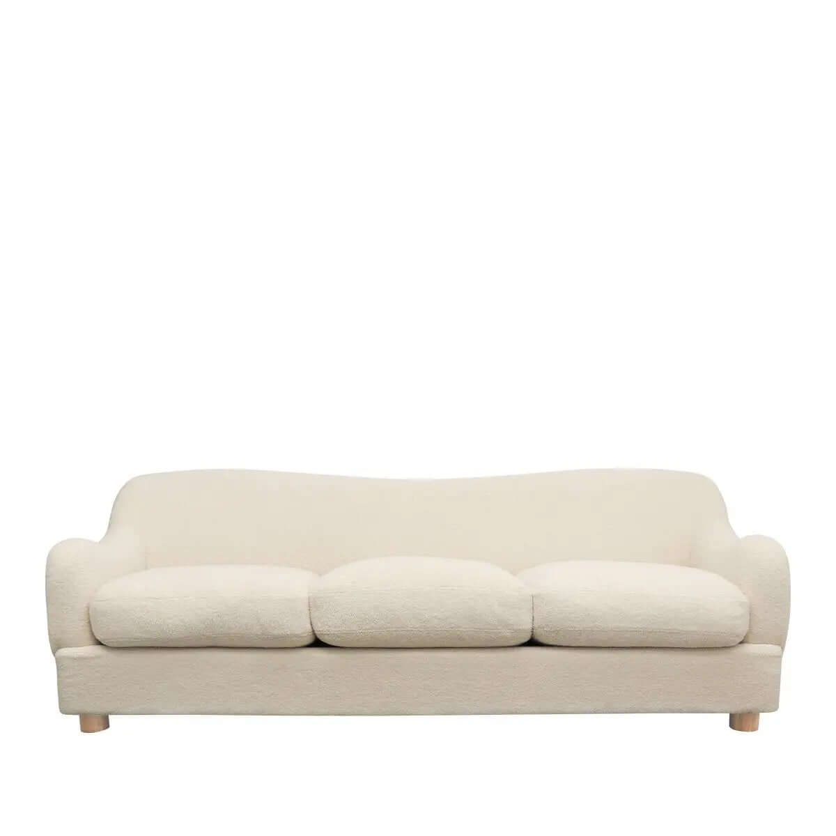 Teddy Cream Shearling 3 Seater Sofa Hawthorne Group