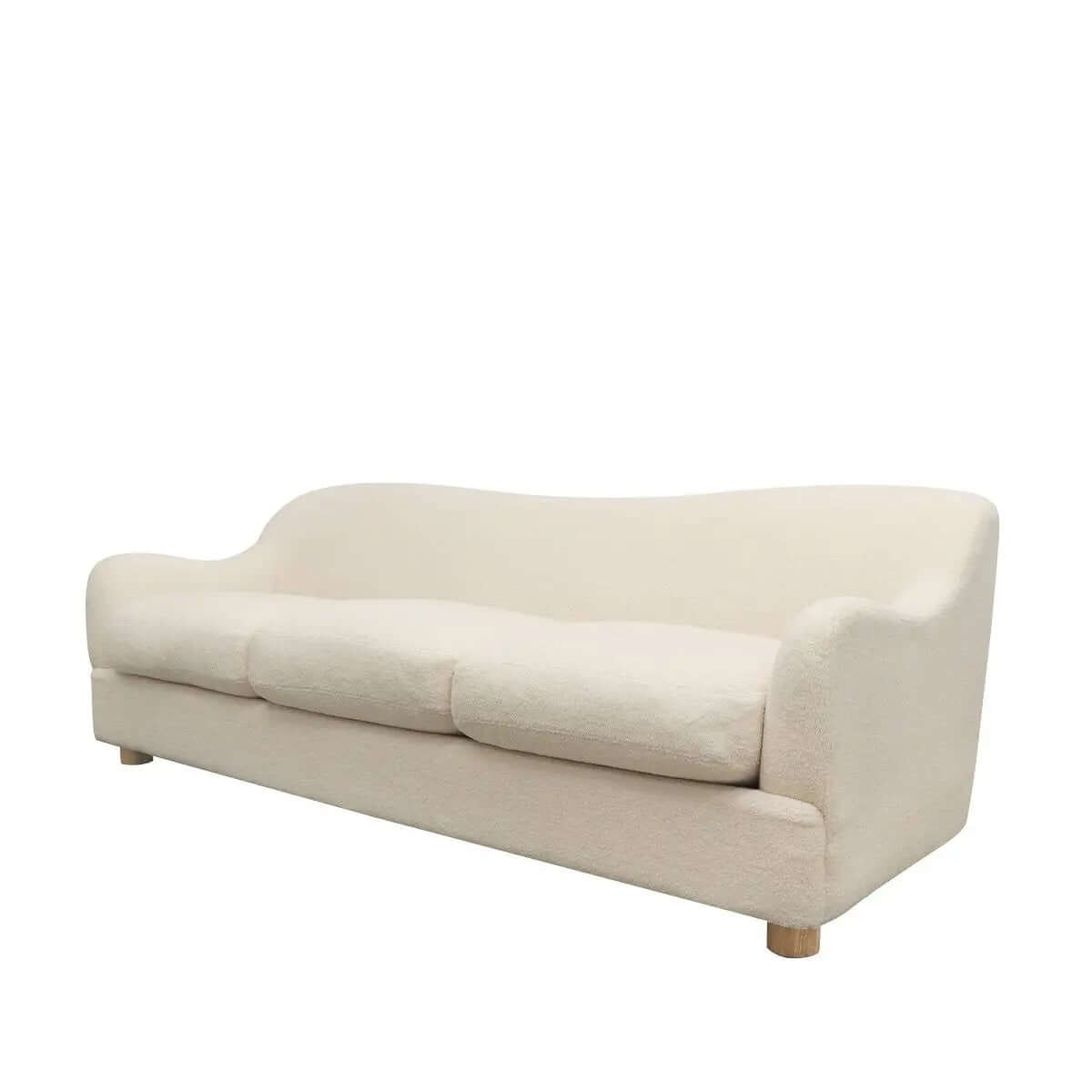 Teddy Cream Shearling 3 Seater Sofa Hawthorne Group