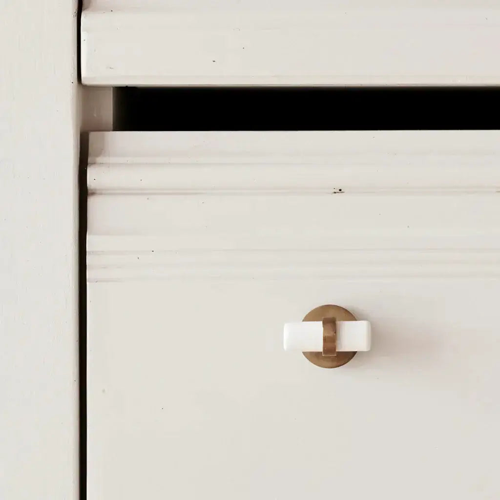 Trouve Ceramic Brass Pull Merchants and Traders by Sibella Court Pty Ltd