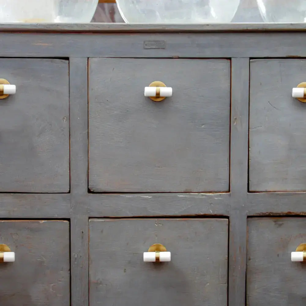 Trouve Ceramic Brass Pull Merchants and Traders by Sibella Court Pty Ltd