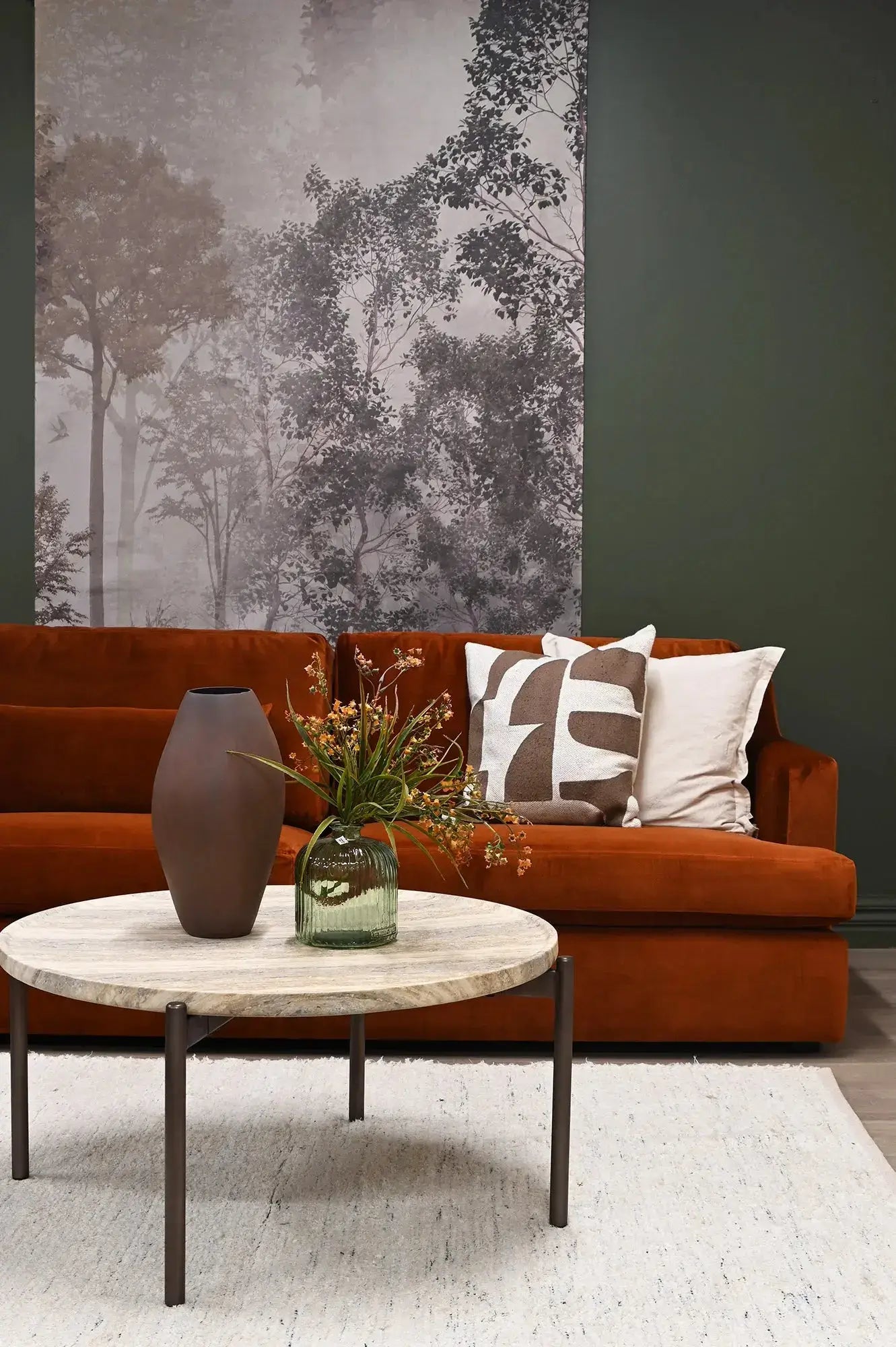 Velvet Gingerbread Sofa May Time