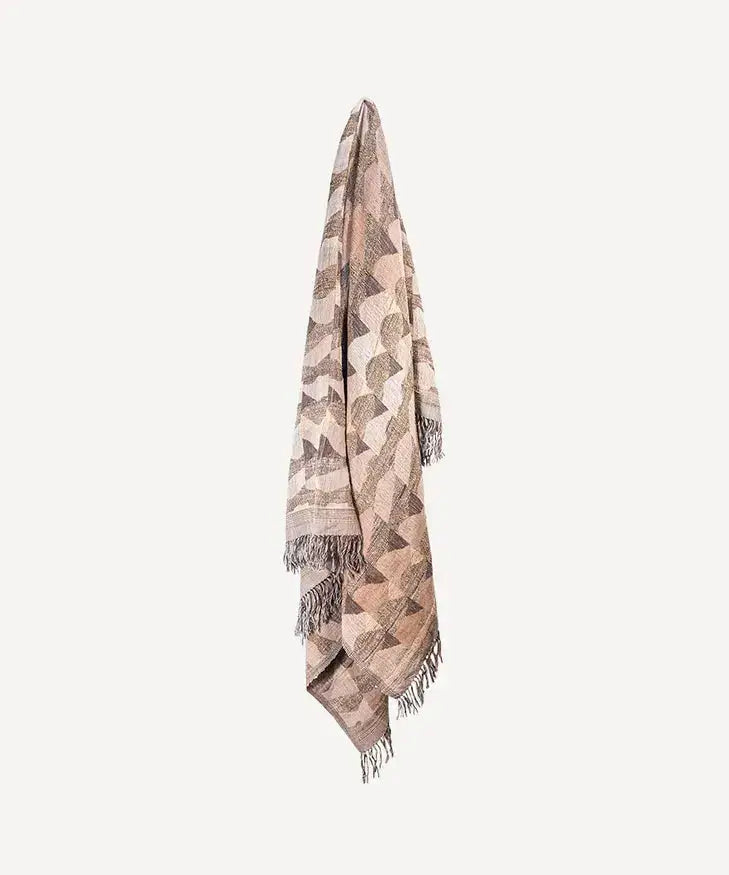 Waves Wool Silk Throw French Country Collections