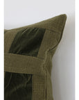 Emerald Velvet Checker Cushion Cover