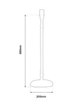 Lyon Oval Tall Lamp Base Antique Brass Finish