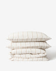 Monday Linen Duvet- Chalk/Miso Stripe