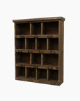 Wooden Cubby Wall Shelf