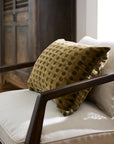 Dots Handblock Velvet Cushion Cover