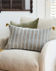 Leaf Handblock Velvet Cushion Cover