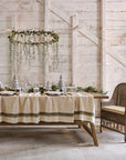 Selvedge Stripe Linen Tablecloth