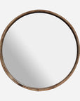 Round Wooden Wall Mirror