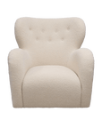 Baxter Cruz Off-White Faux Shearling Swivel Club Chair May Time
