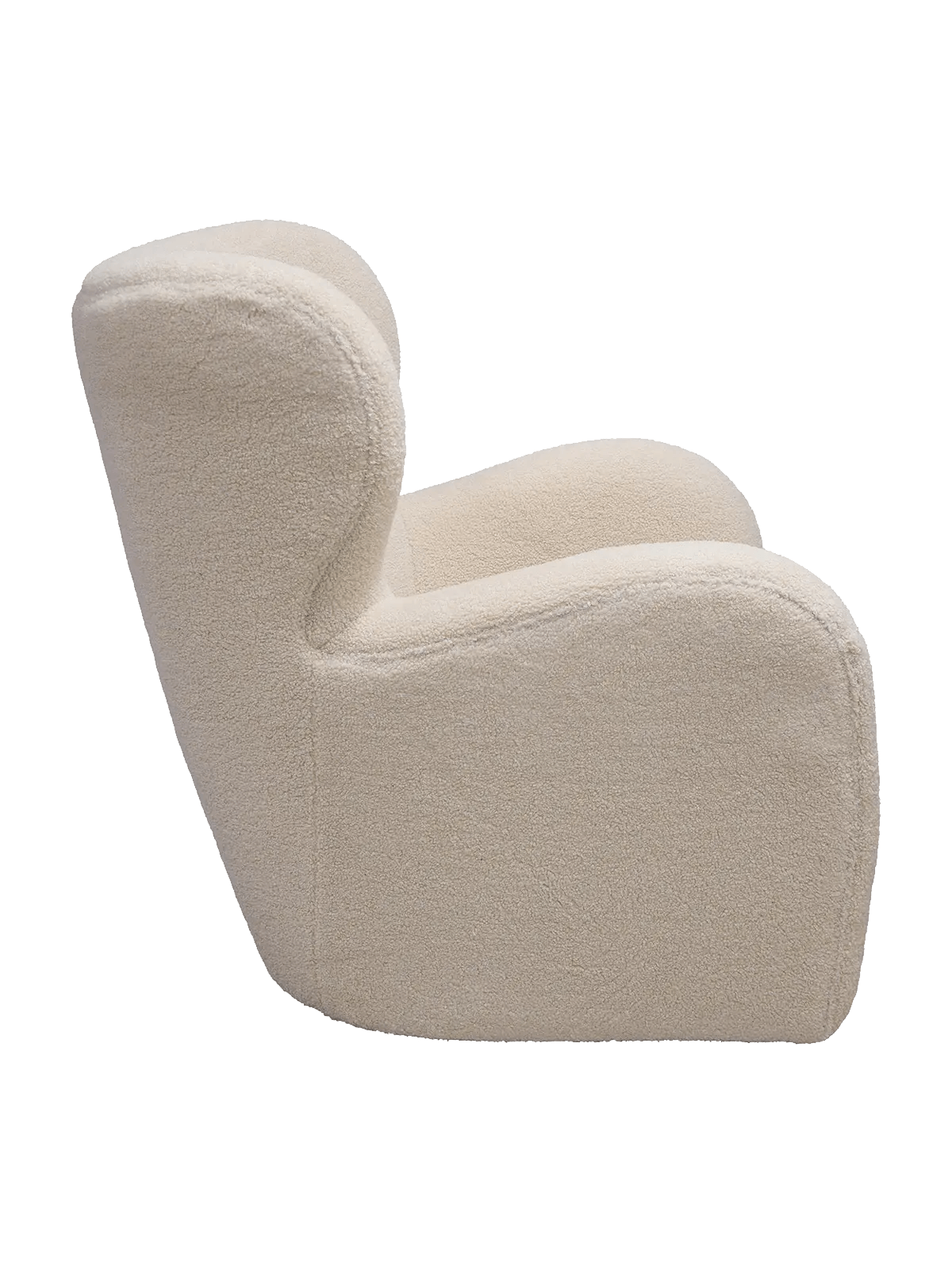Baxter Cruz Off-White Faux Shearling Swivel Club Chair May Time