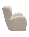 Baxter Cruz Off-White Faux Shearling Swivel Club Chair May Time