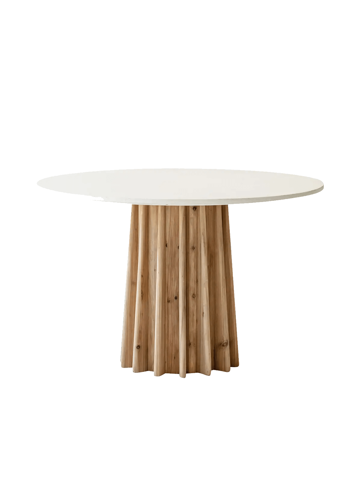 Jones Gathered Round Dining Table Off-White/Natural May Time