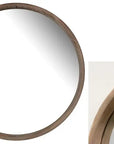 Round Wooden Wall Mirror Medium CC Interiors