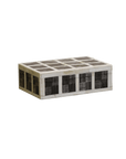 Squared Bone Box White Lines w/Shagreen May Time