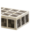 Squared Bone Box White Lines w/Shagreen May Time