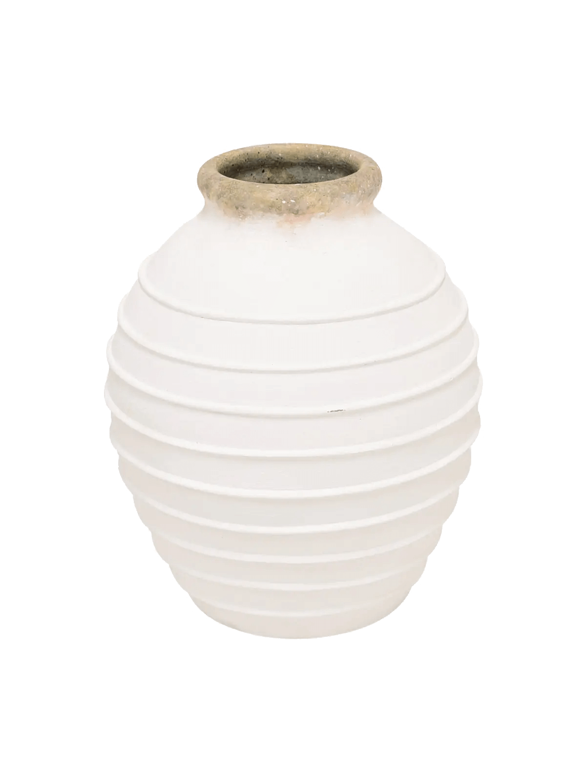 Tuscan Ridged White Pot My Store