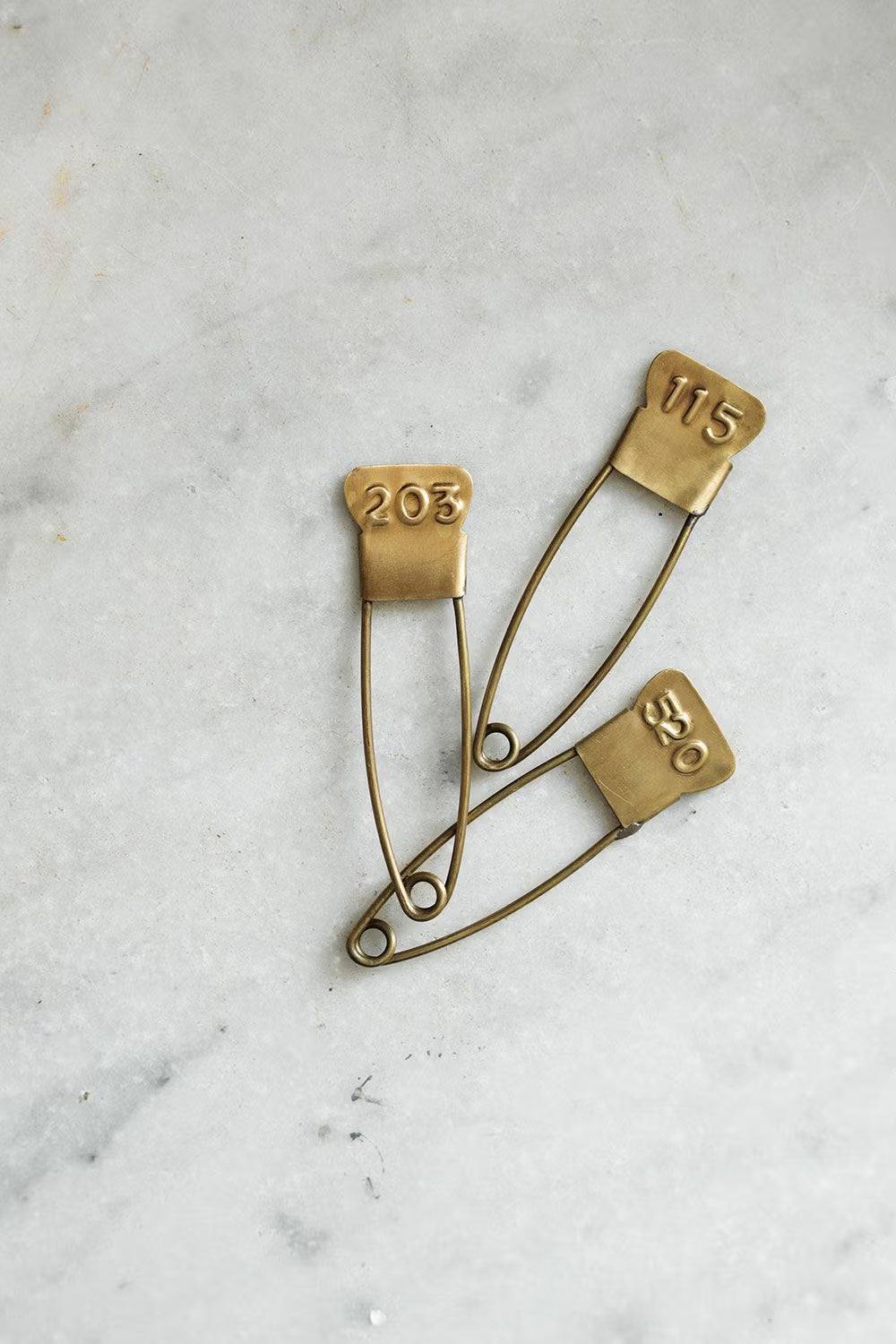 Brass Number Pins