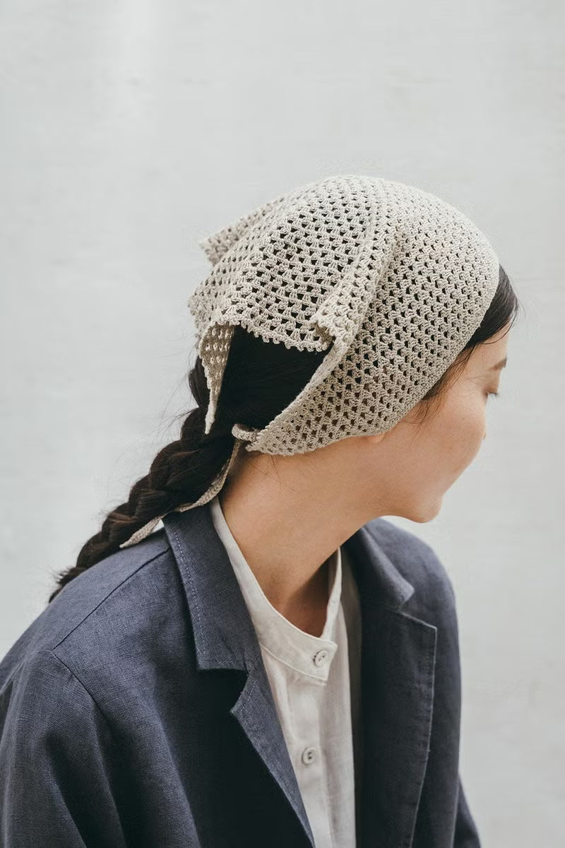 Linen Knit Scarf | Natural