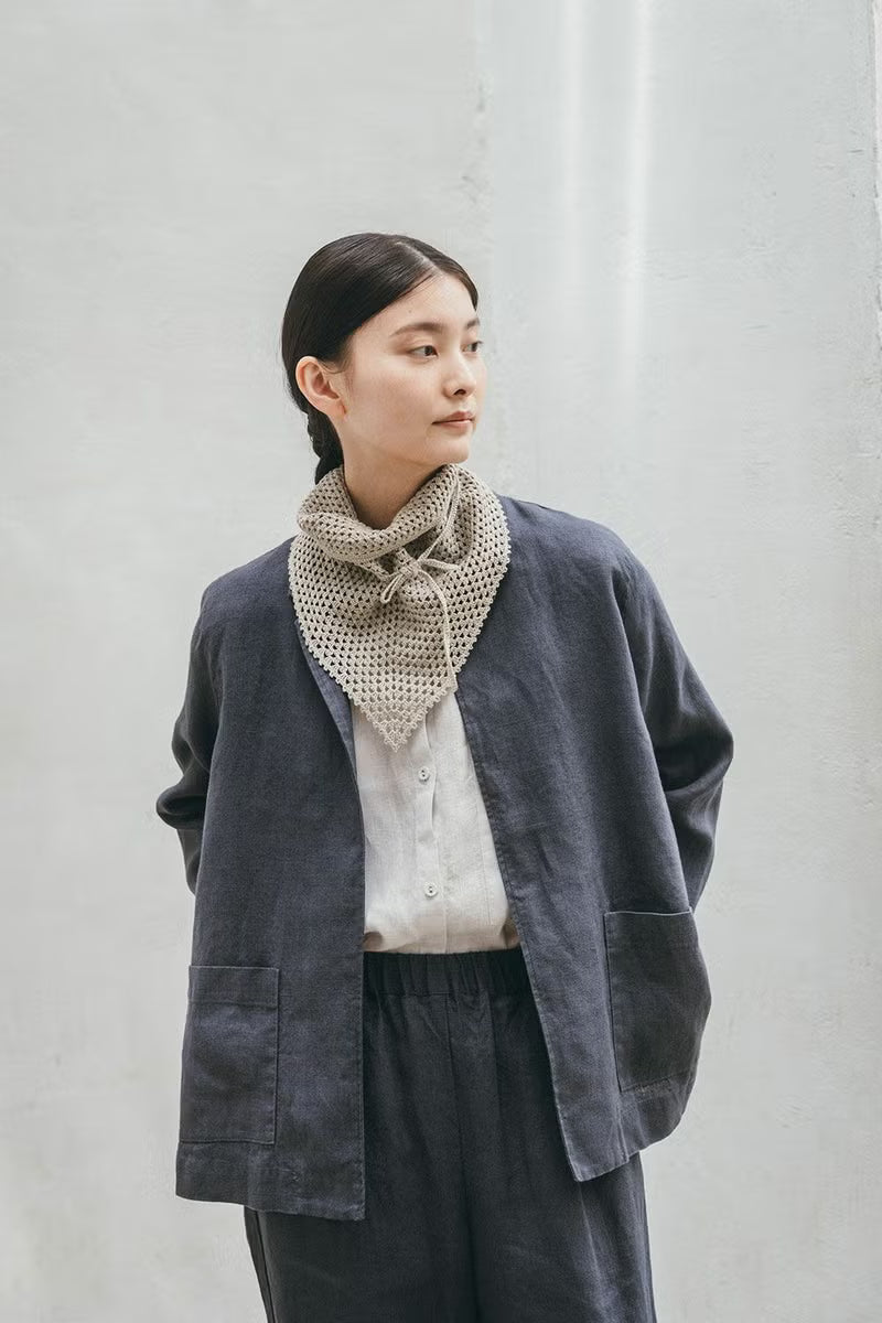 Linen Knit Scarf | Natural