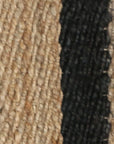 100% Jute Doormat Natural Sisal with Black Stripes CC Interiors