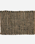 100% Jute Doormat Waffle Weave Black & Natural CC Interiors