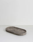 Outline Tray | Silver Travertine