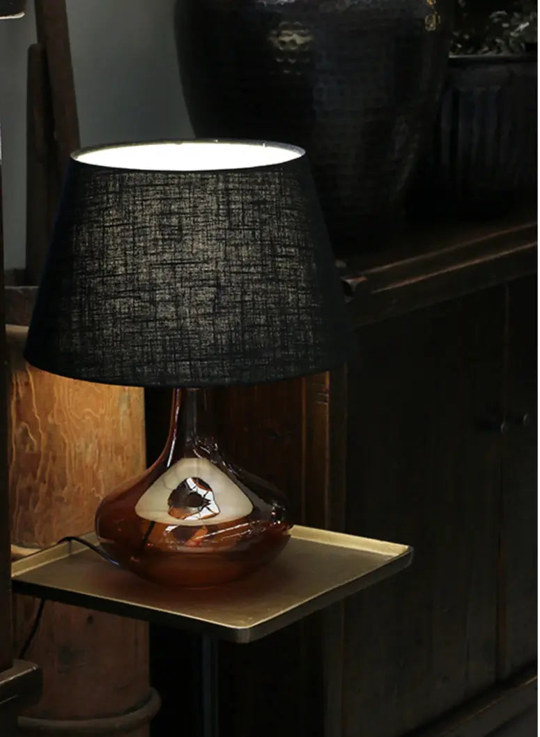 Amber Glass Table Lamp CC Interiors