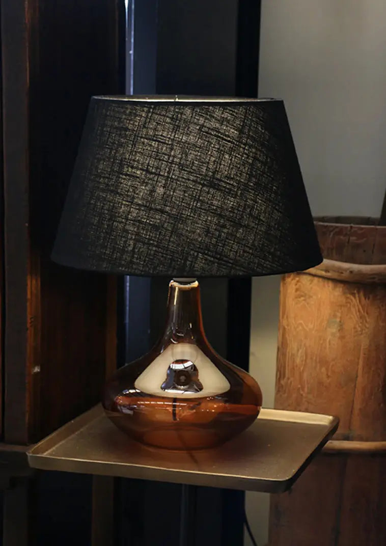 Amber Glass Table Lamp CC Interiors