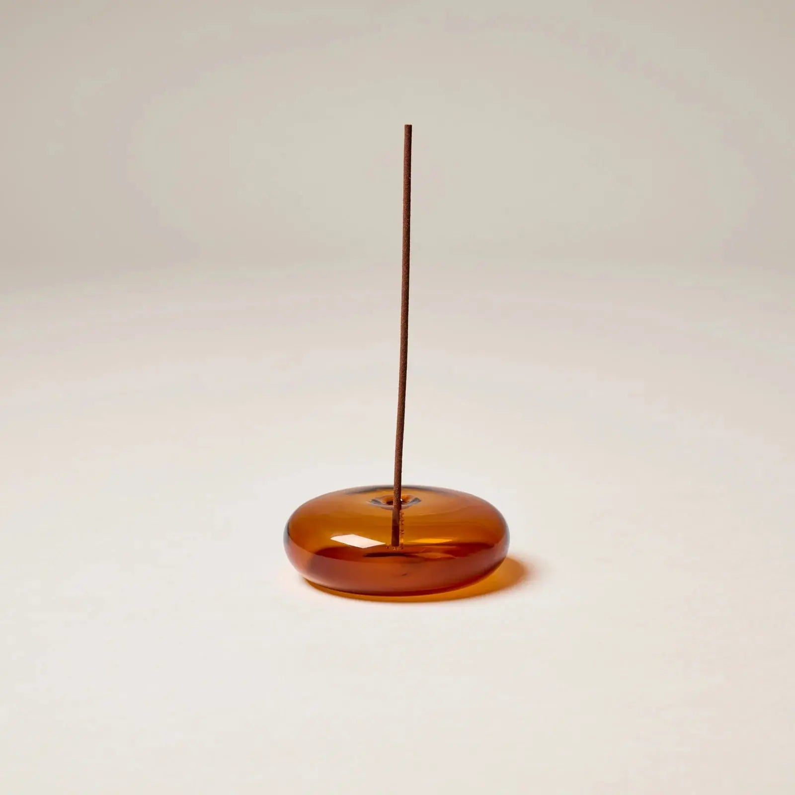 Amber Glass Vessel Incense Holder Gentle Habits