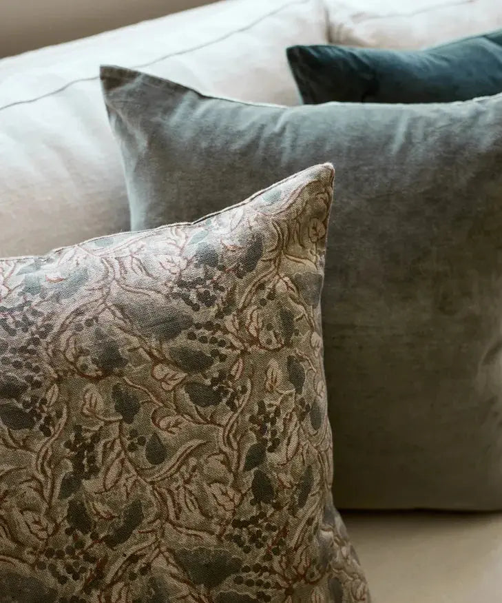 Amira Floral Handblock Cushion Cover French Country Collections