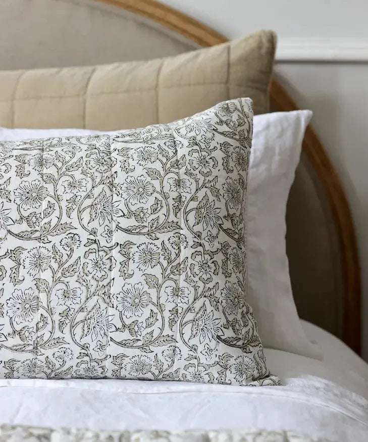 Athena Handblock Natural Bedding Marmaduke Shoppe