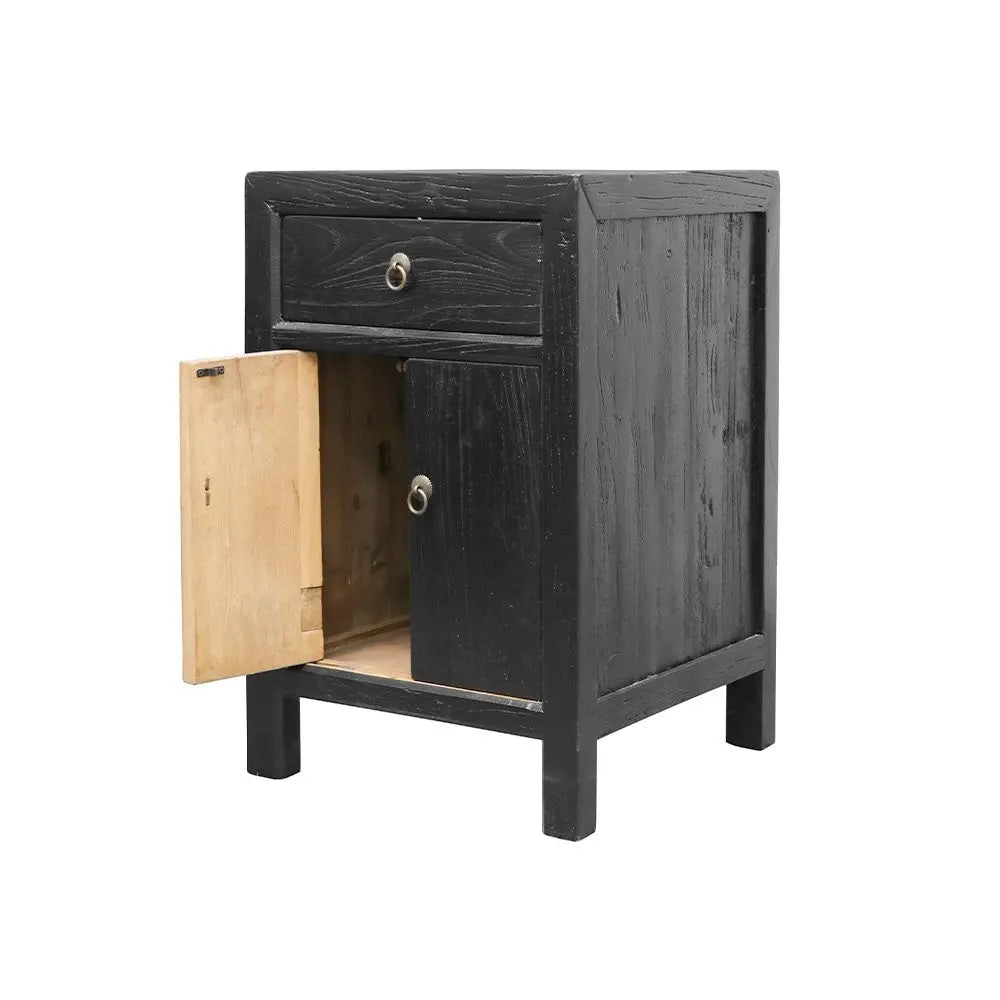 Aurelia Black Bedside Table Hawthorne Group