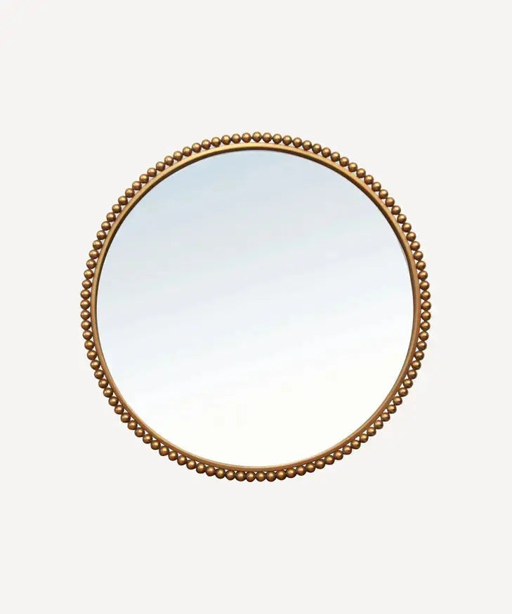 Beaded Round Mirror Marmaduke Shoppe