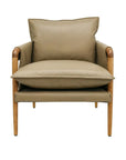 Beige Leather Armchair Hawthorne Group