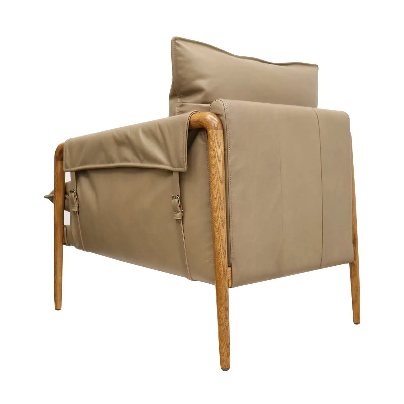 Beige Leather Armchair Hawthorne Group